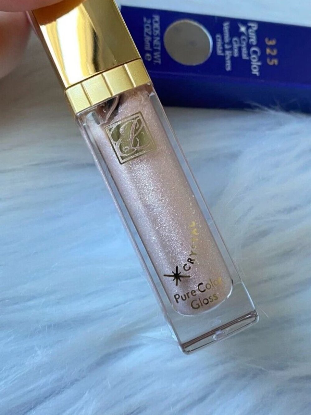 New Estee Lauder Pure Color Crystal Gloss # 325 White Chocolate 0.2oz/6ml